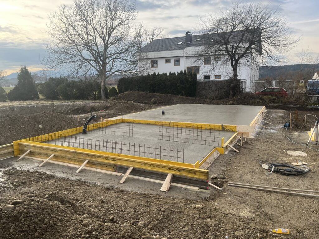 BV Bruckmühl – Neubau EFH Bodenplatte + Garage